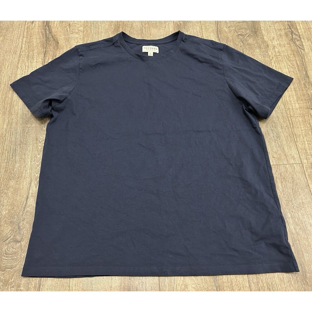 Tecovas T Shirt Mens XL Navy Blue Short Sleeve Pima Cotton Crew Basic Casual